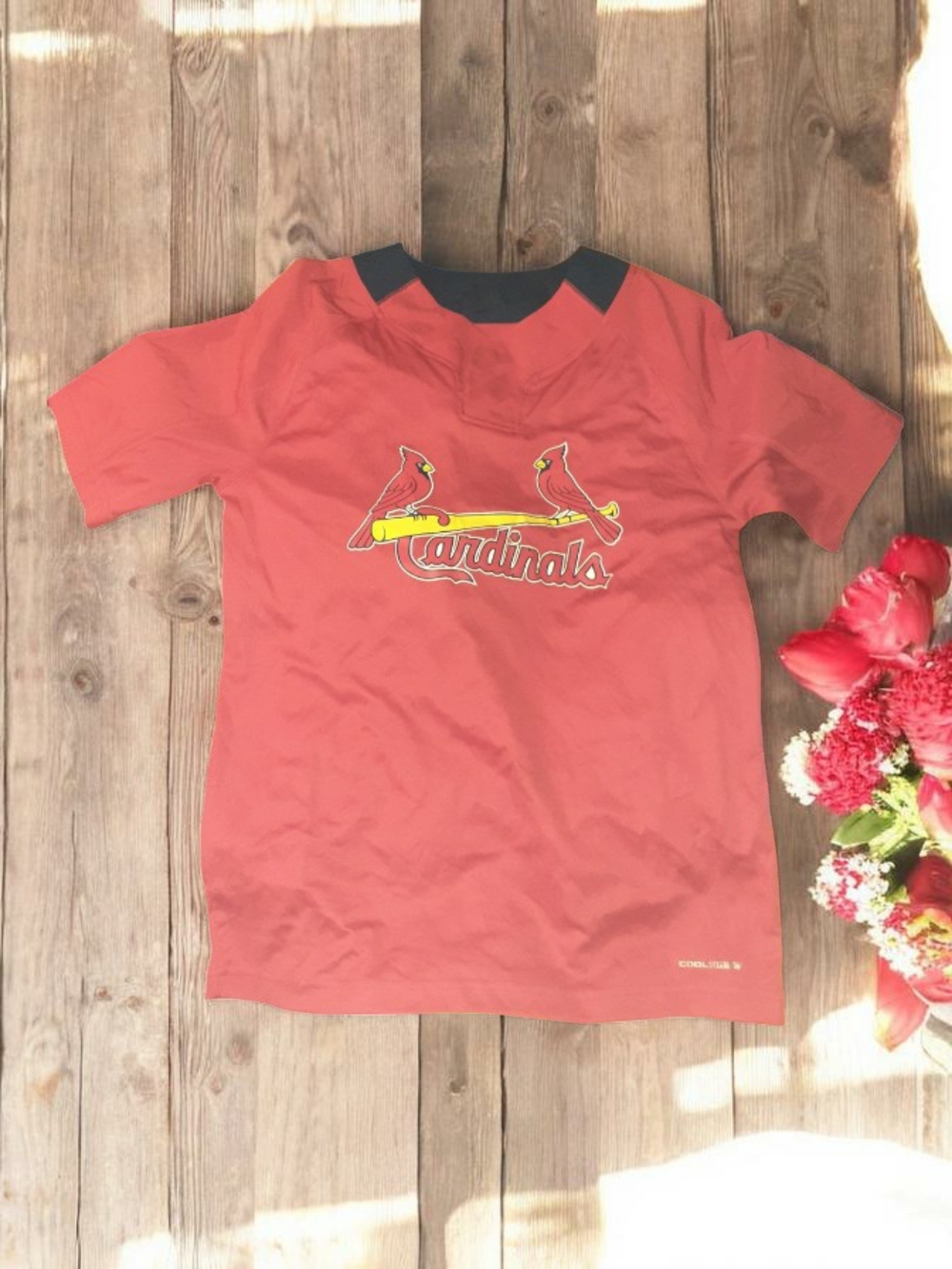 Majestic Cool Base Red STL Cardinals Baseball Short-Sleeve Jersey Medium